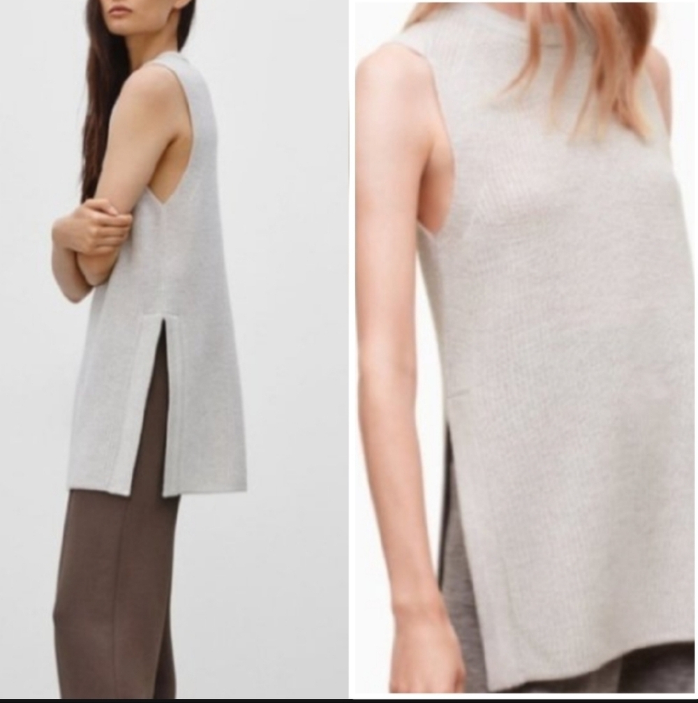 Aritzia Wilfred Palmieri Sweater Dress Tunic Size Large Grey